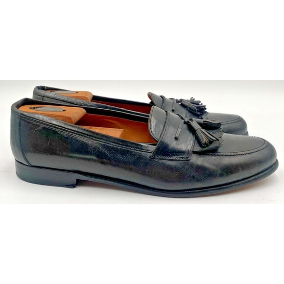 Mezlan Santander Mens Size 11.5 M Black Slip On Tasseled/Kiltie Loafers Spain main image 12